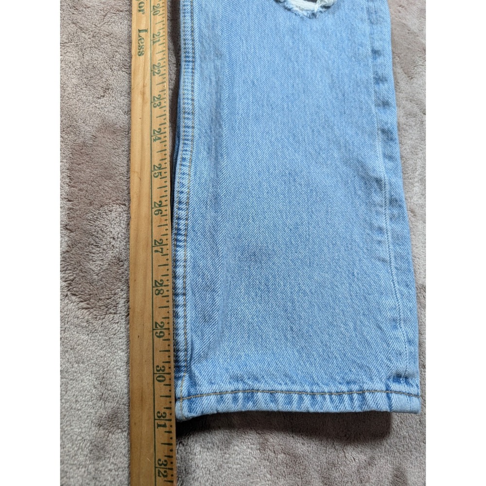 Levi's 511 Slim Jeans Mens 31x32 Light Wash Distressed Ripped Streetwear Denim - Picture 5 of 12